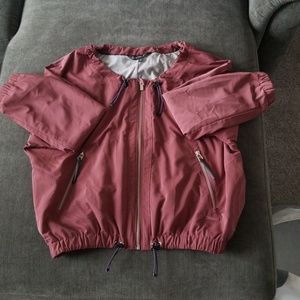 Athleta Chill Bomber jacket in crushed berry
